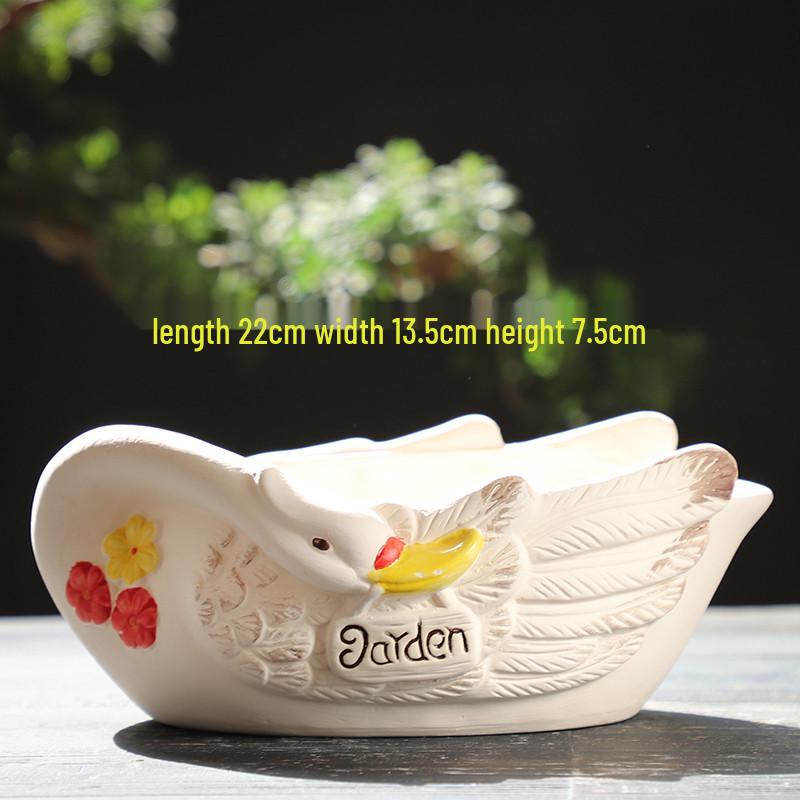 Мультяшный грубый керамический большой керамический горшок для суккулентов в стиле книжки с картинками