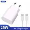 PD 25W USB C Super Fast Charging EU Charger Plug with Cable for Phones
