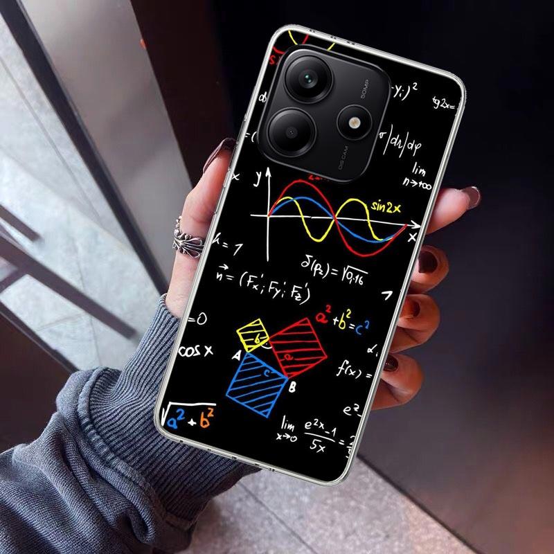 Physics Chemical Mathematics Phone Case For Xiaomi Redmi Note 15 14 14S 13 12S 12 Pro Plus 11S 11 10S 10 4G Cover 11E 11T 5G Pri