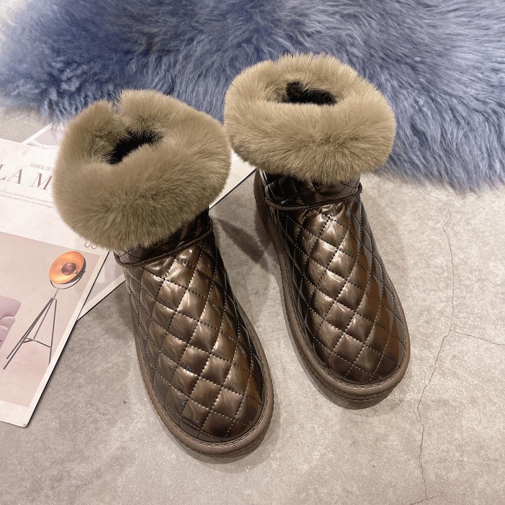 2024 новые зимние женские зимние ботинки, непромокаемые ботильоны на плотной плюшевой танкетке, черные ботинки на платформе, женские Botas De Mujer