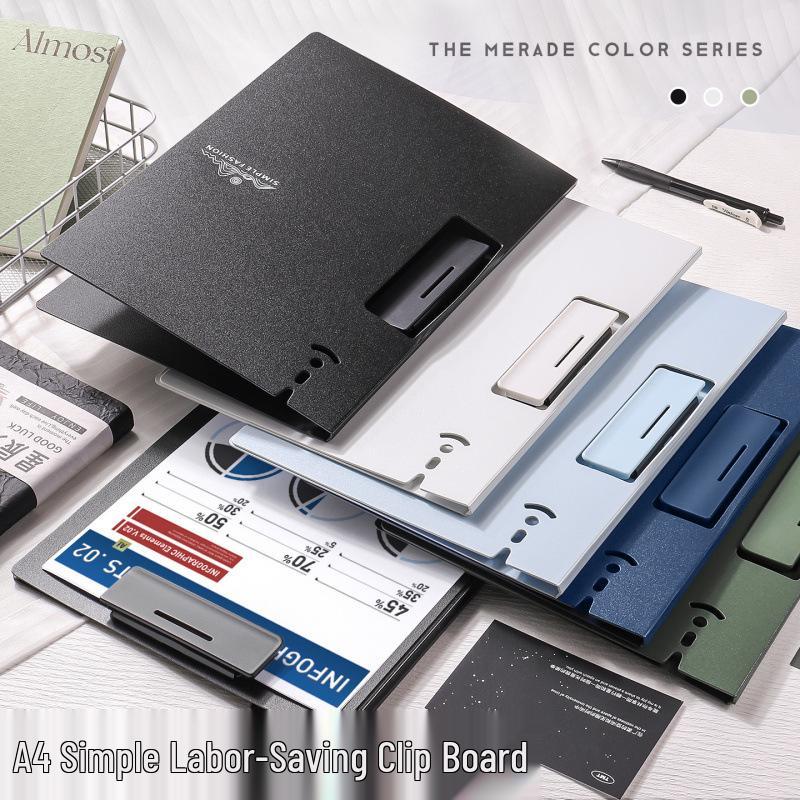 Effort-Saving A4 Multifunctional Horizontal & Vertical Folder with Maillard Color Scheme for Office, Meeting, Student, Writing Pad
