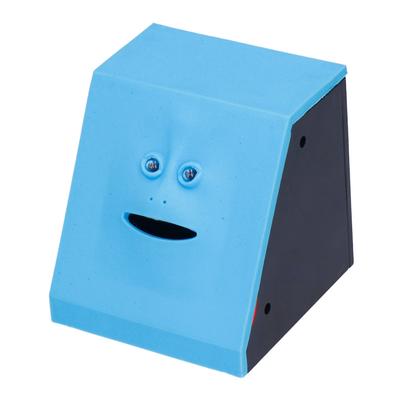 Детский электронный копилка-лицо, автоматически "съедающий" монеты, коробка-копилка для детей, синий