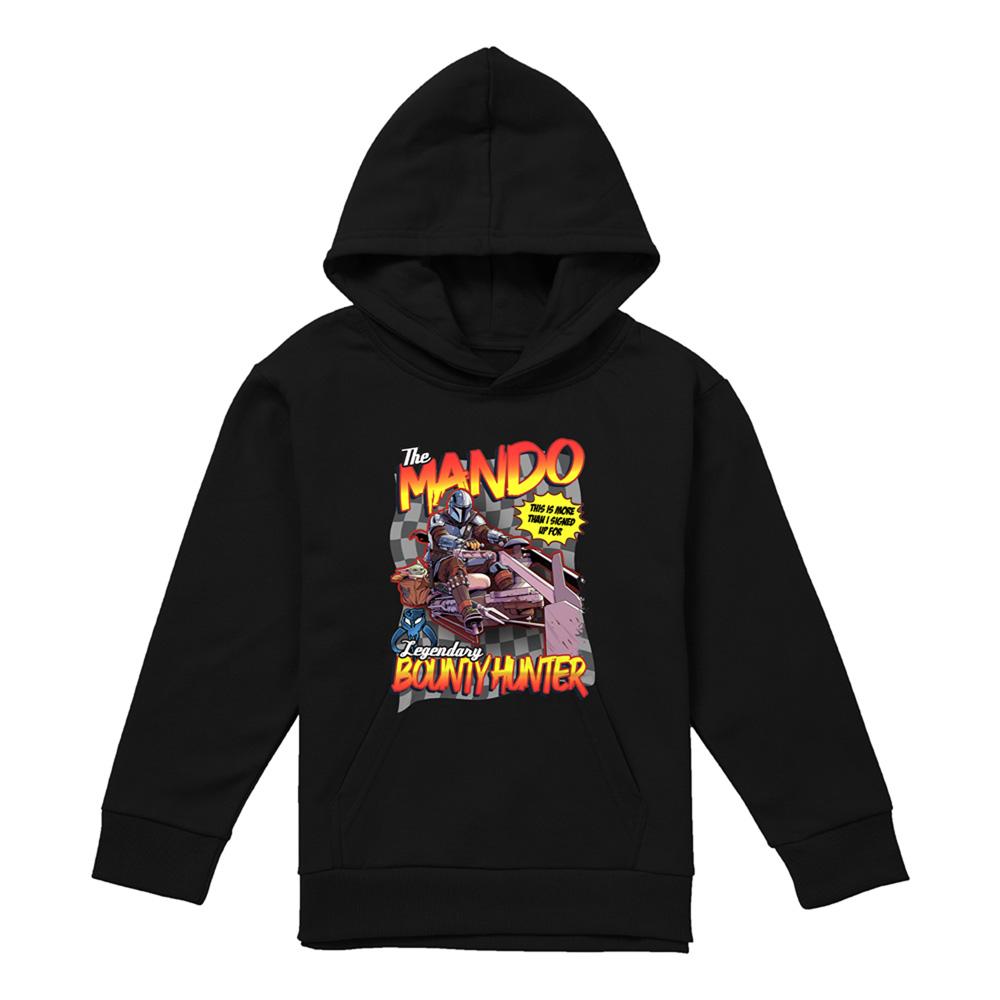 Star Wars The Mandalorian Childrens/Kids Bounty Hunter Speed Bike Heather Hoodie