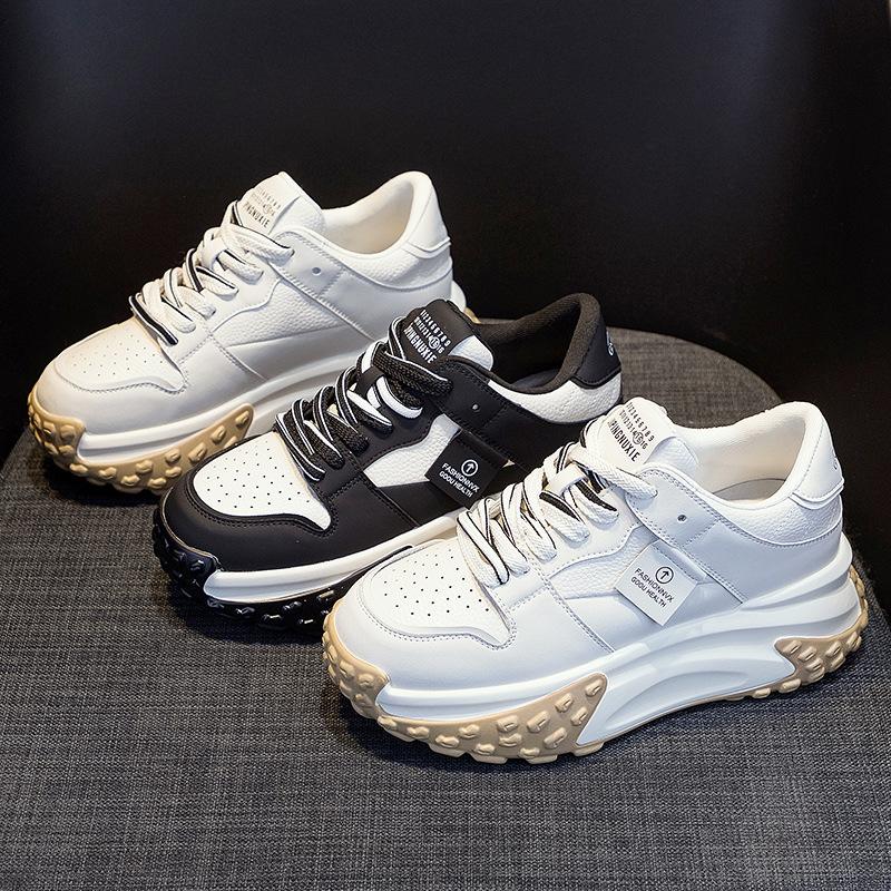 Обувь осень и зима женская натуральная кожа обувь платформа спортивная повседневная белая обувь женская мода