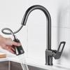 1pc New Kitchen Sink Faucet Gun Gray/Black/Silver Matching Hot And Cold Bath Mixer Tap Modern 360° Rotation Pull Down Spout