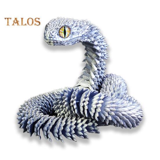 Художественная 3D-печатная фигурка змеи с подвижными суставами для украшения дома