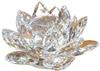 Lotus Flower Crystal Glass Ornament, Decorative Flower, Lotus, Feng Shui, Good Luck Suncatcher (14cm)