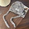 Big head wool hat stack hat female lazy feeling autumn and winter show small face fashion thickened warm knitted hat mixed color
