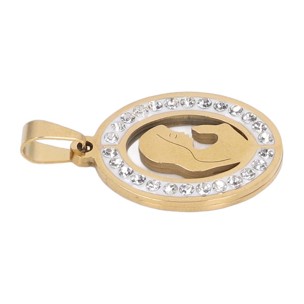 Подвеска Девы Марии Изысканная резьба Титановая сталь Ювелирные изделия Девы Марии для мужчин и женщин Повседневная одежда