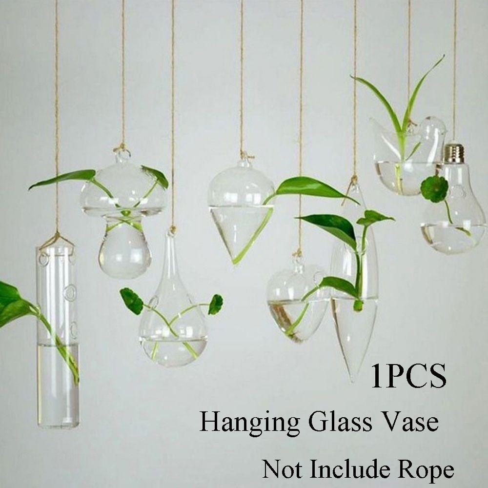 Creative Home Decoration Garden Supplies Hanging Glass Plant Pot Terrarium Container Glass Vase