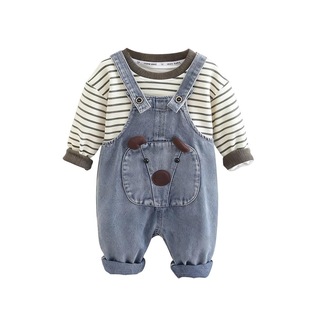 Детский повседневный комплект с длинным рукавом, удобные наряды для повседневной носки