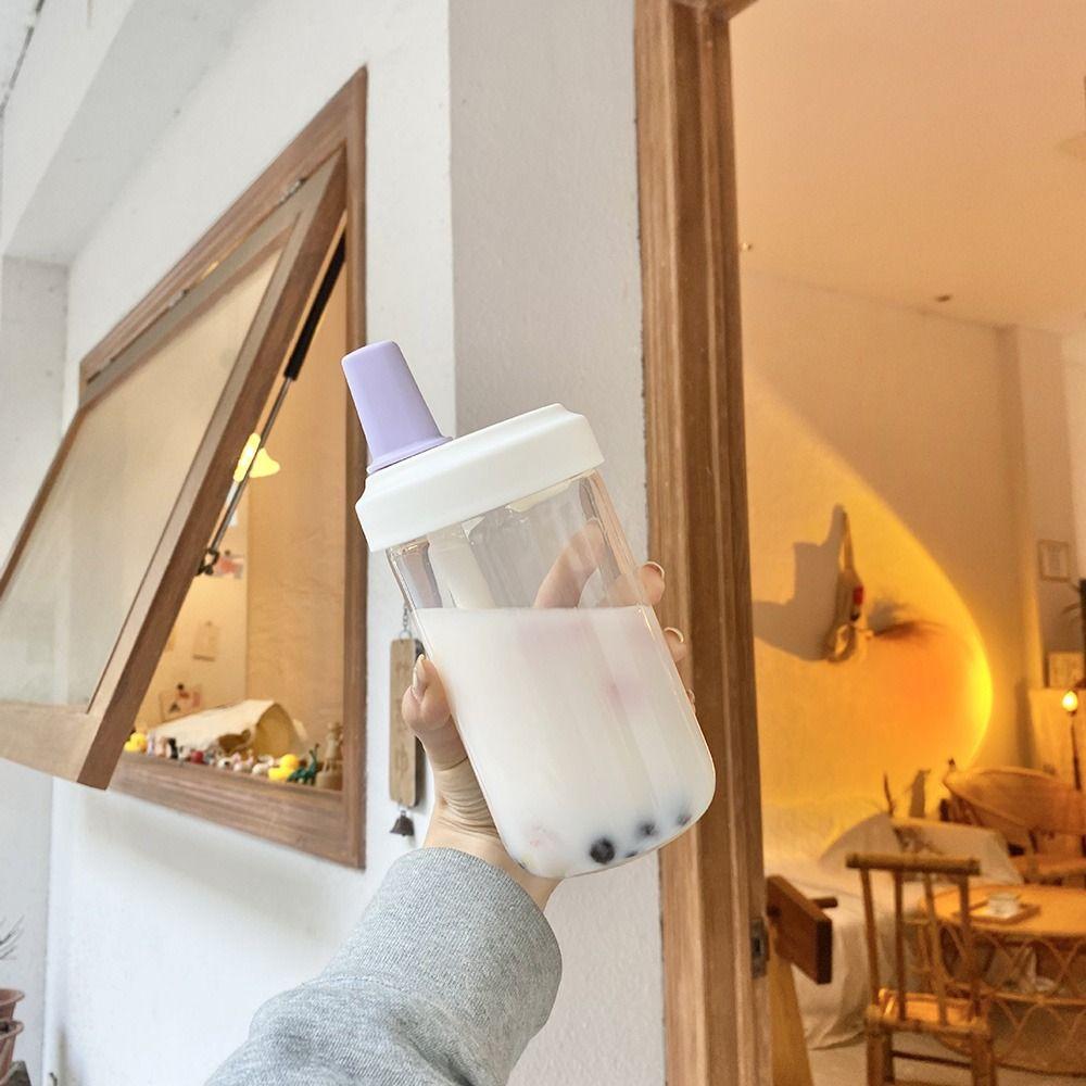 Student Large-capacity Straigh Drinking Portable Straw Cup Drink Cup Water Bottle Plastic Kettle