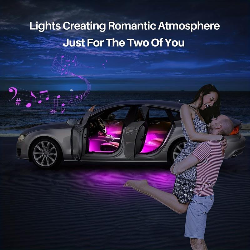 Для Volvo XC40 Автомобильный интерьер Атмосферная подсветка RGB 64-цветная светодиодная Умный пульт дистанционного управления Лампа атмосферы Энергосберегающий комплект