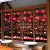 Valentine's Day Window Clings Decoration Red Pink Heart Stickers Reusable Static Decals for Home
