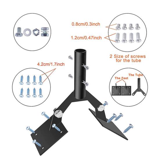 1 комплект кронштейна для флюгера, удобная сверхмощная опора, стальной регулируемый кронштейн для крепления флюгера на крышу, товары для дома