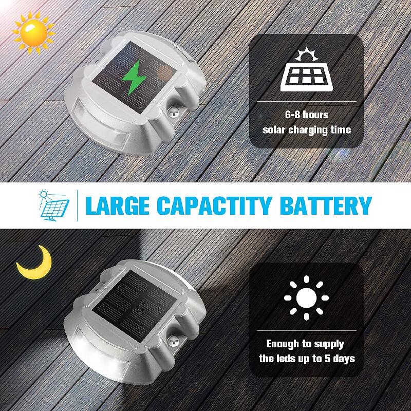 Solar Square Cast Aluminum LED Road Stud Light