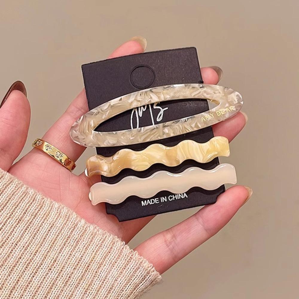 Duckbill Clip Acetate Hairpin Set Zinc Zinc Alloy Bangs Clip Creative Cute Hair Clip  Girls