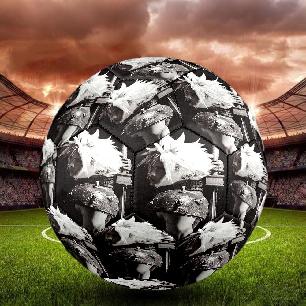 Final Fantasy Print Size 5 Soccer Ball, Standard Match Football for Sports Game and Team Practice, Ideal Gift for Soccer Fans