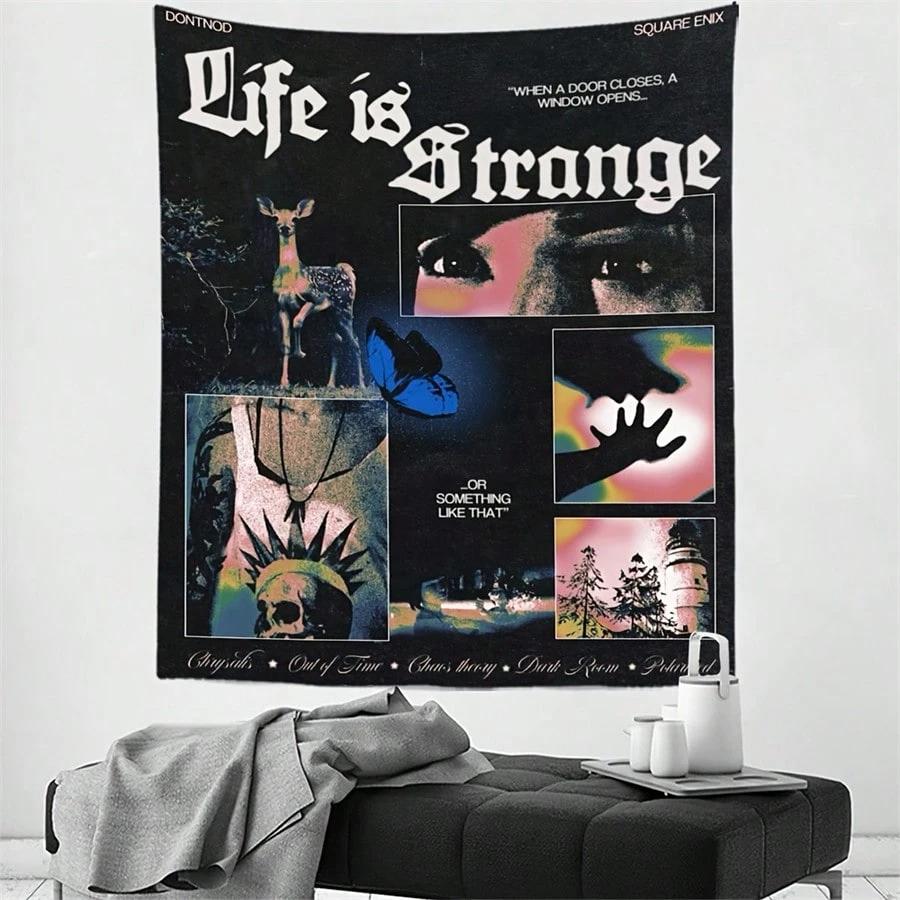 1 шт. Life Is Strange Гранж Принт Гобелен Полиэстер 2D Плоское Настенное Полотно Для Спальни Гостиной Общежития Инди-Игры Декор Крутой Подарок