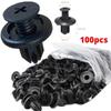 10/30/50/100pcs 8mm Plastic Rivets Fasteners Screw Car Bumper Fender Black Rivet Car Fastener Clips for Toyota Focus Kia Nissan Yamaha