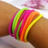 10 Pcs Fluorescent Silicone Bracelets, Fashionable Twisted Bracelets with Multi-color Elasticity for Sports