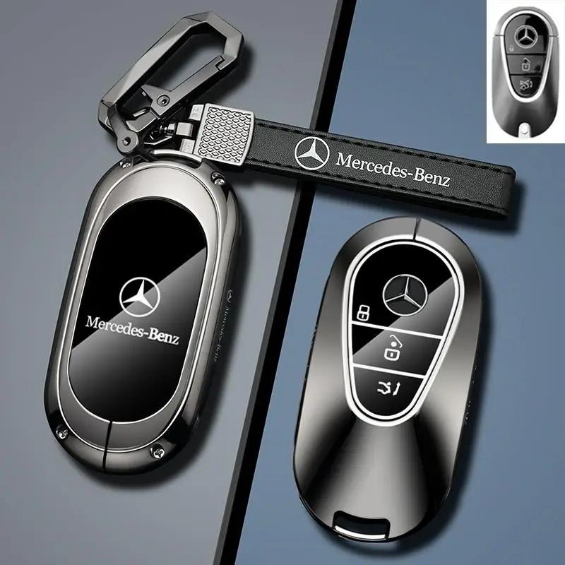 PZQ2   Car Key Case Cover For Mercedes Benz C E S Class GLC W206 W223 W214 E300 C260 C300 S450 S500 S400 Fob Accessories