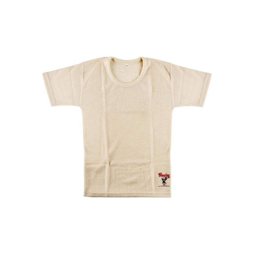 Нижнее белье 500 Кремовая детская шерстяная майка унисекс с короткими рукавами Термальная майка