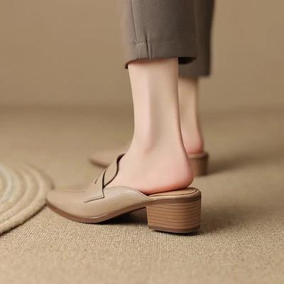 Модная обувь Нескользящий Высокий каблук до 5 см Женские тапочки и женские сандалии Обувь Оригинальное качество Новая коллекция Распродажа Шлепанцы