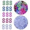 500pcs Acrylic Loom Bands Braid Hook Colorful Clasp Rubber Band Clips  DIY Necklace Bracelet