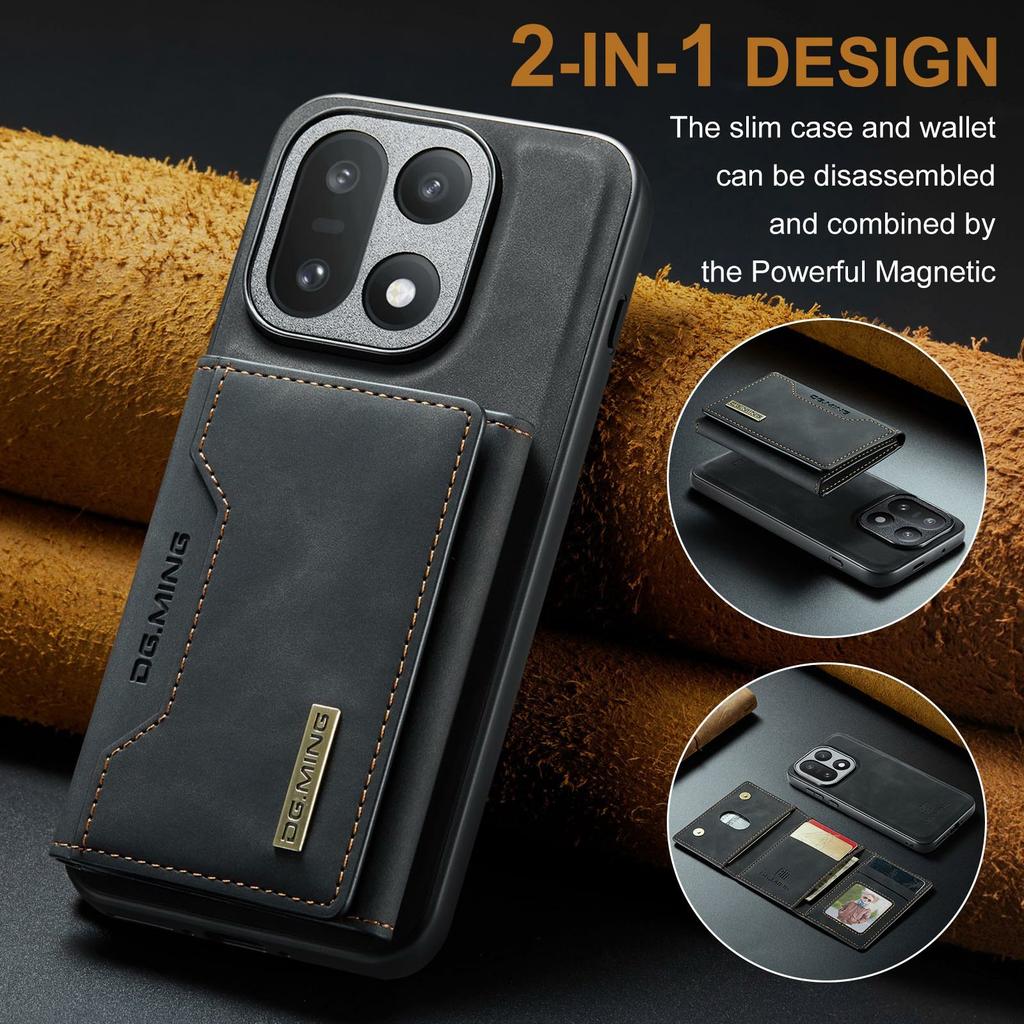 DG.MING Серия M2 для OnePlus 15 5G Трехстворчатый кошелек-чехол из ПУ-кожи с отделениями для карт