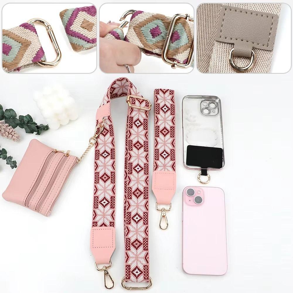 Adjustable Phone Strap Anti Loss Clip and Go Strap Multifunction Phone Lanyard for Woman