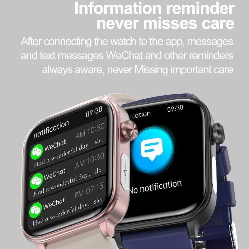 2025 Новые умные часы для здоровья с ИИ-диагностикой для женщин, функция ЭКГ и ВСР, артериальное давление, мочевая кислота, липиды, BT-звонок, умные часы для женщин