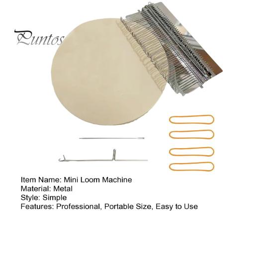 Mini Loom Machine with 10/12/14/21/28/42 Needles Portable Small Manual Darning Loom Wooden DIY Jeans Socks Clothes Mending Weaving Loom Toy