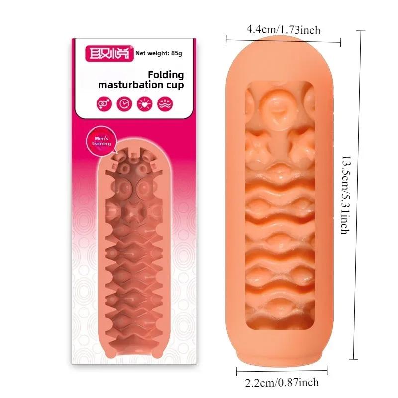 Masturbation Cup for Men Male Exercise Penis Massage Sexy Pocket Pussy Blowjob Toy Vagina Delay Exerciser Soft Adult Goods 18+