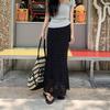 Fish Tail Skirt For Women With Polka Dot Pattern Summer Chiffon High Waist Retro Fashion
