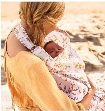 Milababy Nursing Scarf with Window, Bamboo Cover, Swaddle in Case