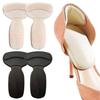 DELUXEFOX Anti-Blister Heel Pads, 2-Pack, T-Shaped, Strong Adhesive, Anti-Slip, Shoe Size Adjustment, Shock Absorption, for High Heels and Leather Sho