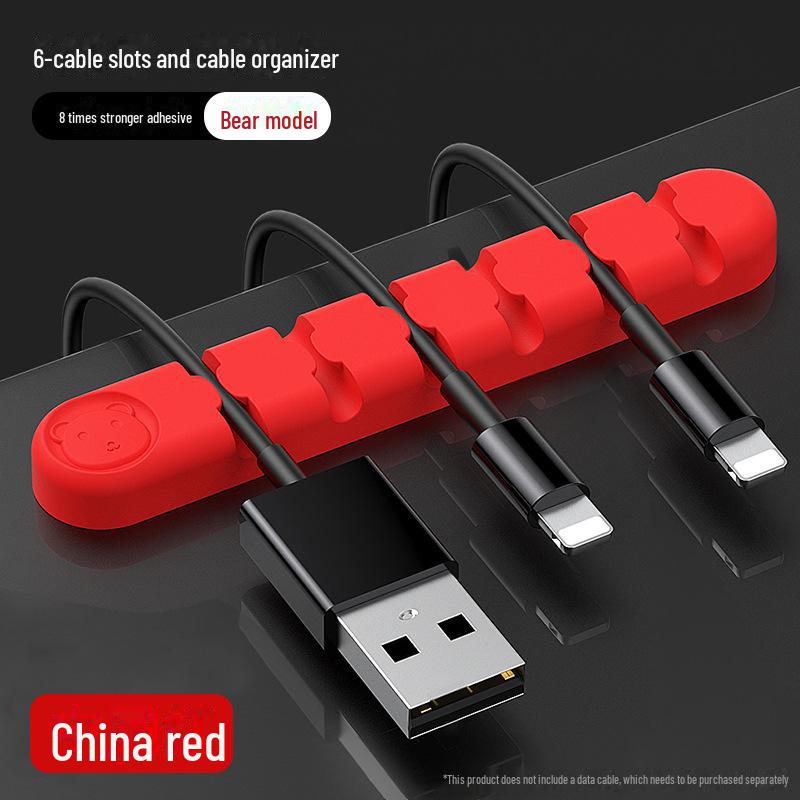 Cable Organizer: Traceless Adhesive Wall Mount Holder