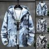 Мужская повседневная толстовка большого размера с камуфляжным принтом, двусторонняя, тонкое пальто