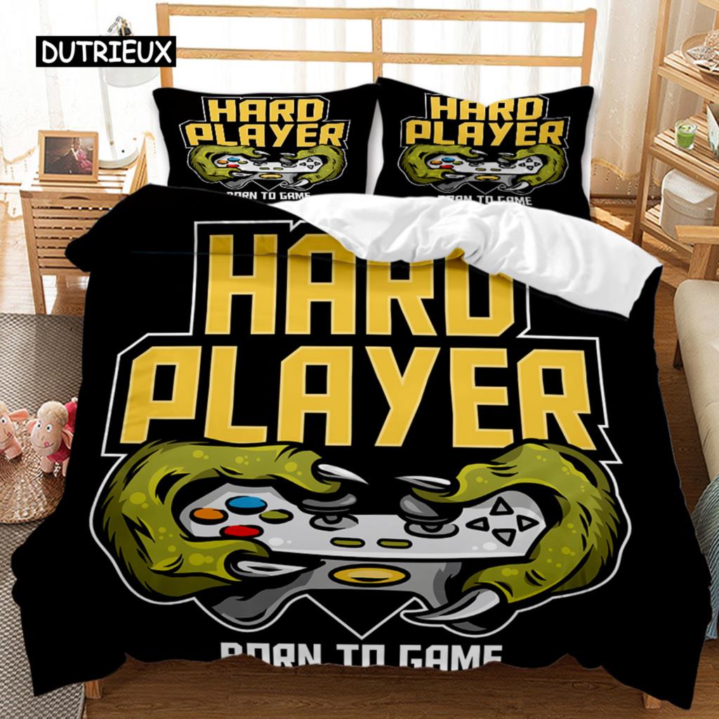 Игровой комплект постельного белья с пододеяльником для мальчиков, набор с игровым контроллером, пододеяльник для видеоигр, подростков, взрослых, двуспальный, Queen, King, полиэстер, чехол для одеяла, инструмент