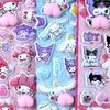 4 шт. Милые 3D Стикеры-Антистресс Cinnamoroll My Melody Kuromi Кавайные Сквиши Наклейки Игрушка для Снятия Стресса Подарок для Детей