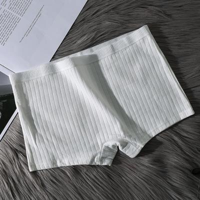 Женские трусы бесшовные со средней талией из хлопка, однотонные, эластичные, боксеры, защищающие от воздействия влаги