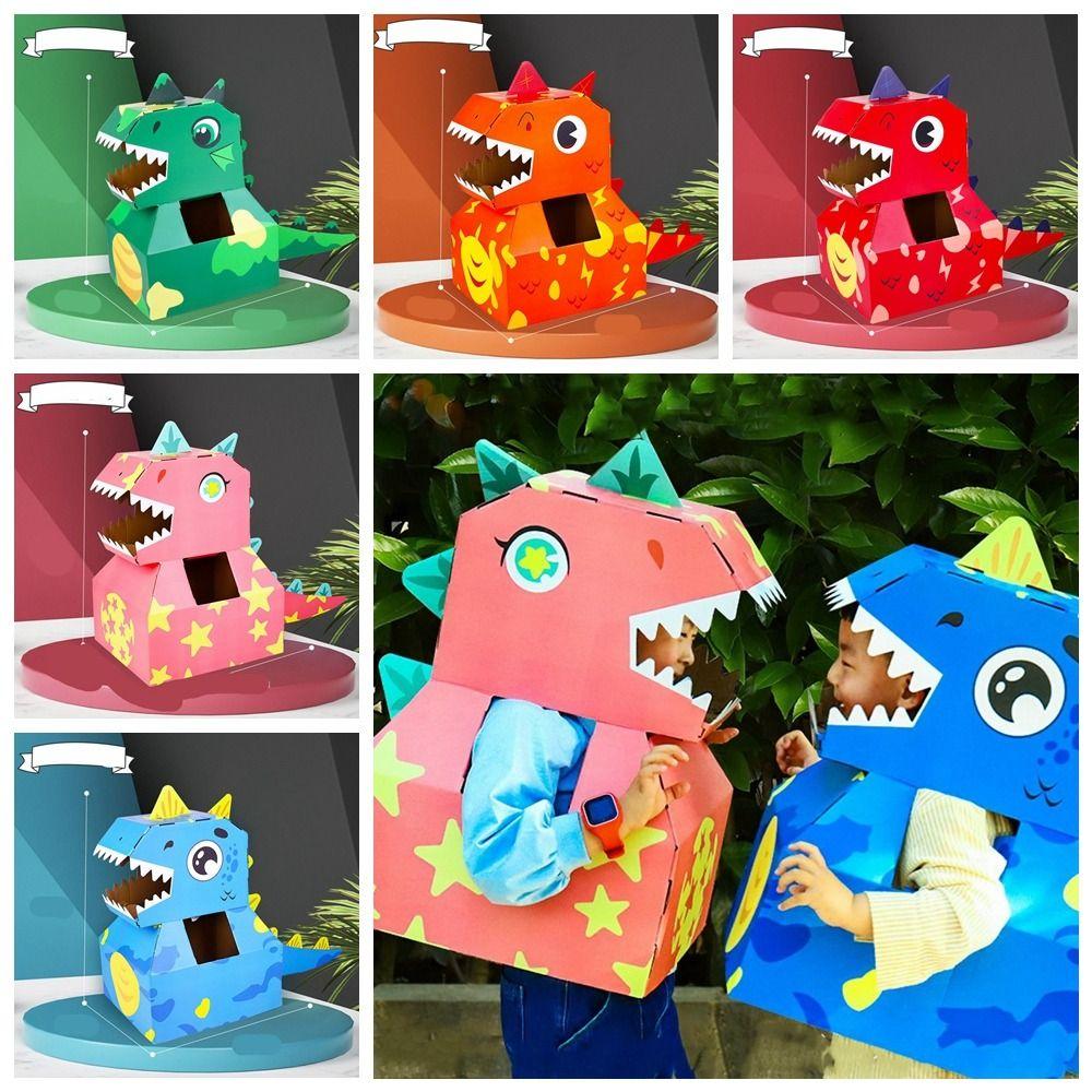 Wearable Cardboard Box Dinosaur Toy Paper  Funny   Large