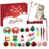 Cat Advent Calendar Christmas Blind Box Christmas Countdown Calendar for Kitten with 24 Pcs Assorted Cat Christmas Toys Gifts