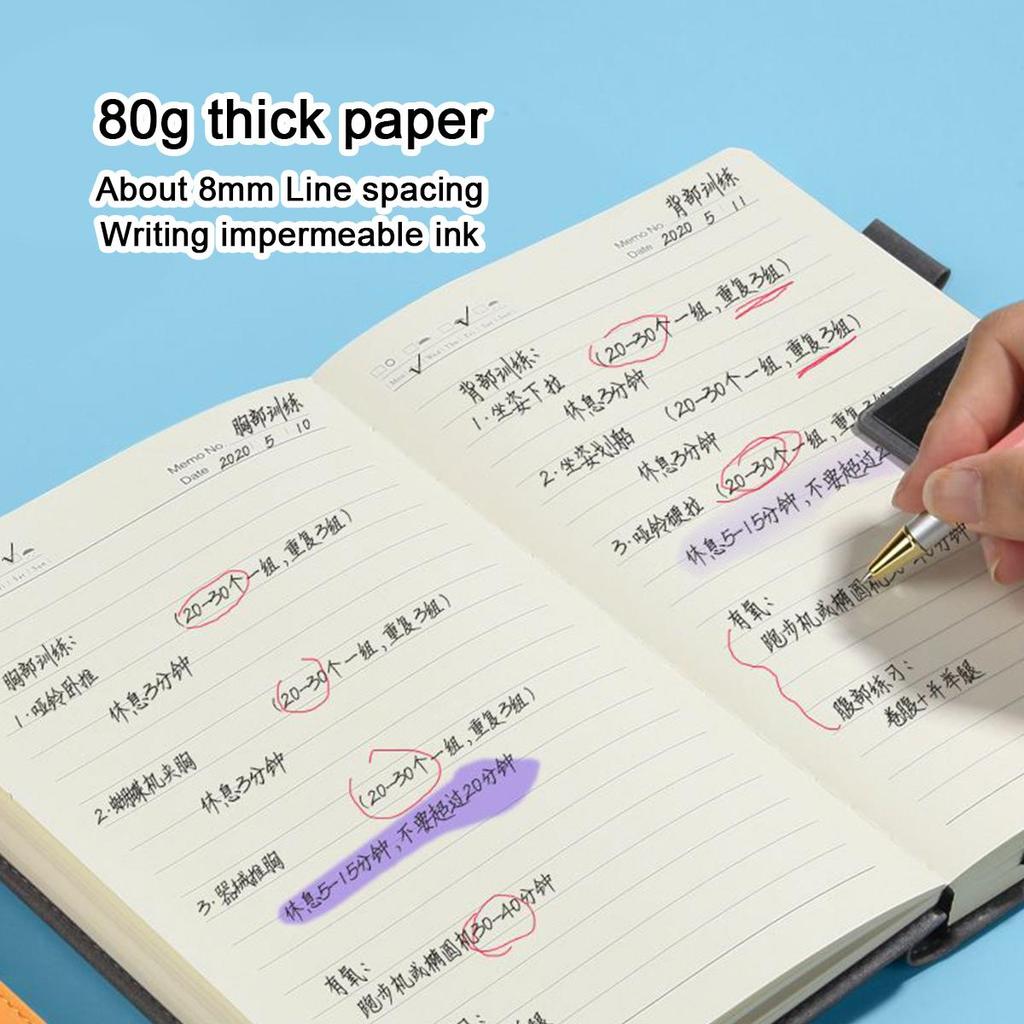 Тетрадь для деловых бумаг формата А5 из плотной ткани, ученическая тетрадь, журнал для записей рабочих совещаний, ежедневник на пряжке, внутренние страницы в линейку, 160 листов, 320 страниц