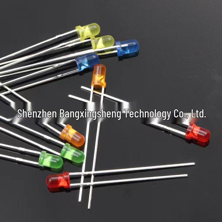 F3 RGB Multi-Color Luminous LED Diode, Non-Polar, Bidirectional, 2-Pin, 3mm