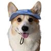Corgi Sun Hat Pet Cap with Ear Holes Dog Sun Cap with Adjustable Neck Strap for Small And Medium Sized Pets Outdoor Sun Protection