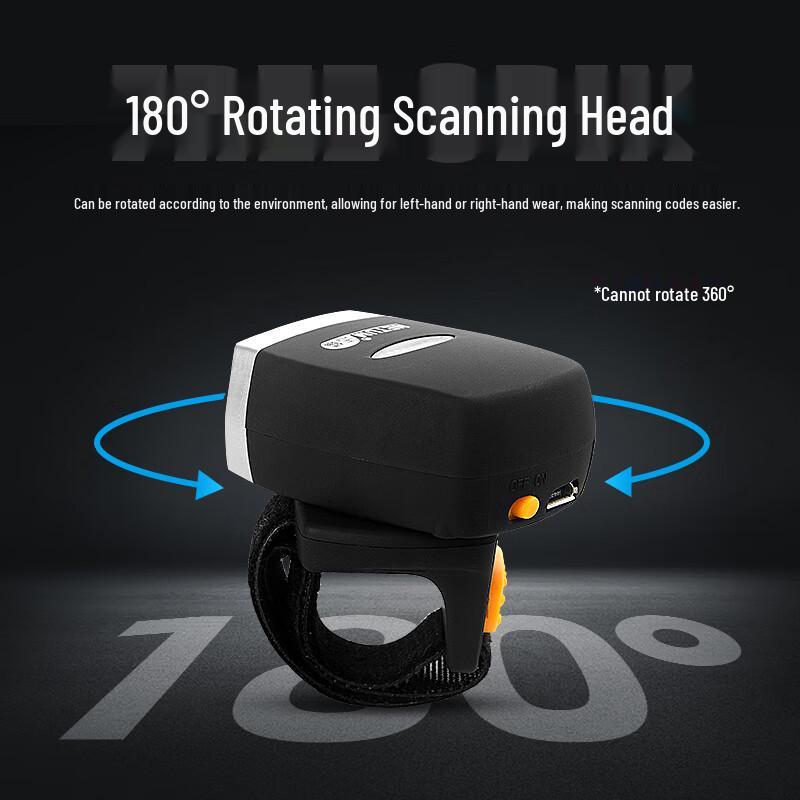NTEUMM Wireless 2D Bluetooth Wearable Barcode Scanner