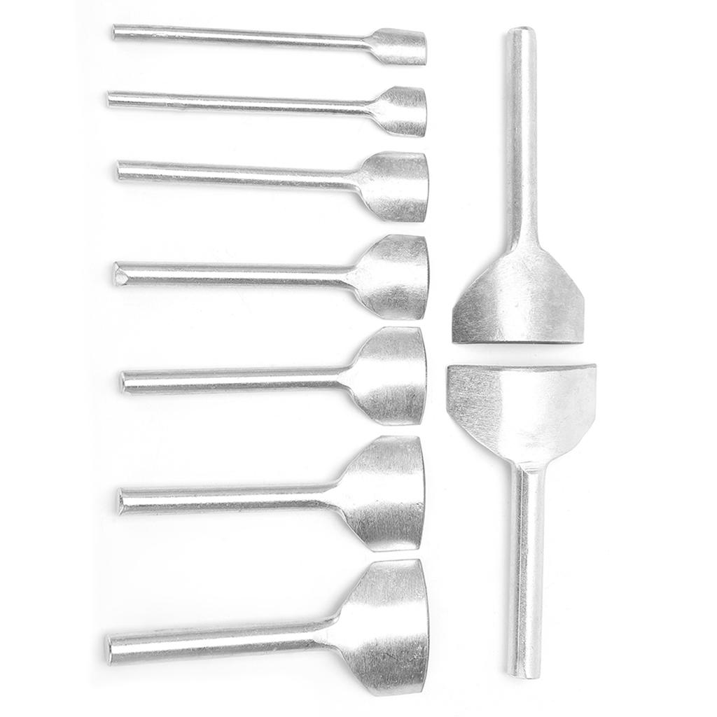 9Pcs Half Round Punch Steel Handheld Leather Strap End Wallet Semicircle Punching Cutter