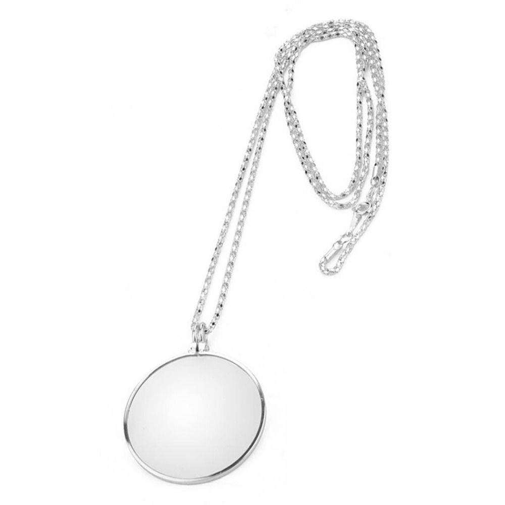 Hanging Ornament Necklace Magnifying Glass 5x Portable Monocle Durable Magnifier Pendant  Elderly